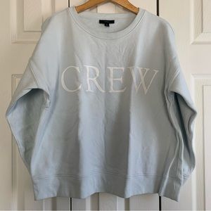 J CREW Light Blue Crew Neck Sweatshirt